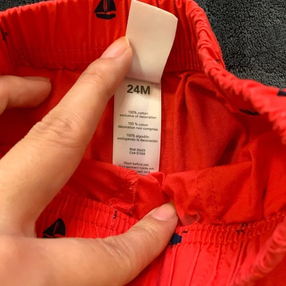 Carter’s Sea Themed Red Sailing Shorts - 24 months